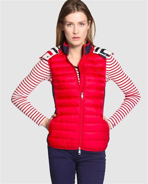 chaleco rojo tommy hilfiger mujer